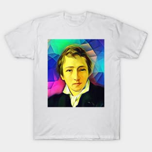 Heinrich Heine Colourful Portrait | Heinrich Heine Artwork 7 T-Shirt